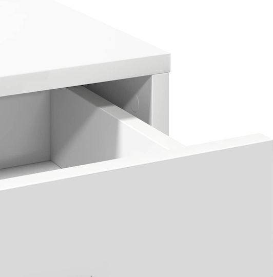 Тоалетна за грим Дървена Бял с Огледало 50x41x135бр