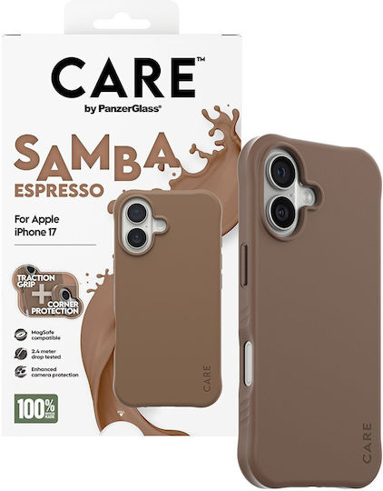 PanzerGlass Fashionable Samba Magsafe Back Cover Silicone Brown (iPhone 17Nokia 2.4)