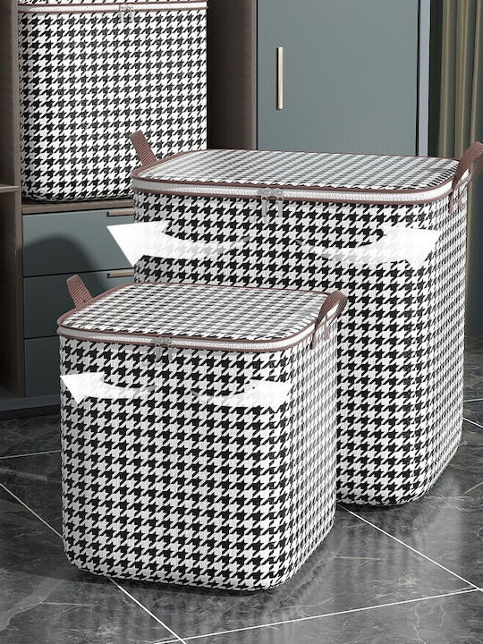 Plastic Storage Box with Lid Black 40x50x50cm 1pcs