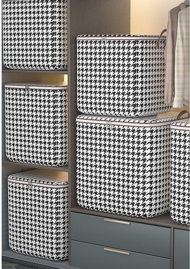 Kunststoff Aufbewahrungsbox mit Deckel Schwarz 40x50x50cm 1Stück