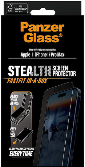 PanzerGlass Stealth Displayschutzfolie (iPhone 17 Pro Max / iPhone 17 Pro / iPhone 16 Pro Max)