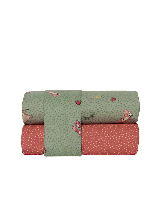 Kentia Kinderbettlaken Set Einzeln Picky Grüne 160x245cm