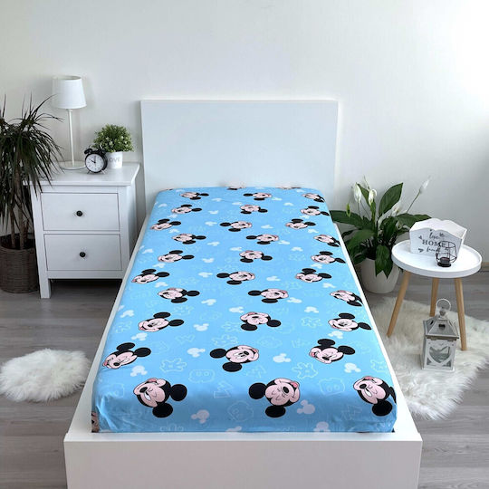 Disney Bettlaken Einzeln Mit Gummizug Baumwolle Mickey 90x200cm