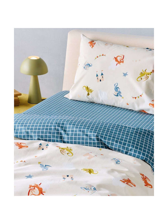 Kentia Kinderbettlaken Set Einzeln Poldo Ecru 160x245cm