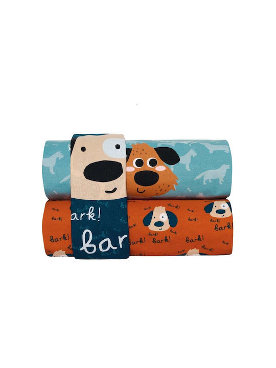 Kentia Kinderbettlaken Set Mit Gummizug Pongo Blauen 160x270cm