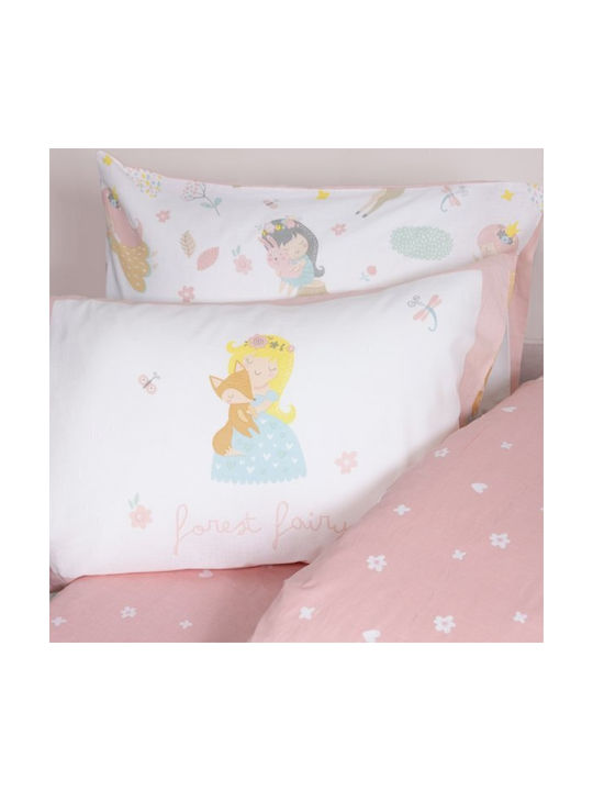 Nima Σετ Σεντόνια Μονά Βαμβακερά Fairy Ροζ 170x255cm 3τμχ