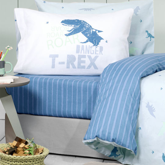 Nima Sheet Set Semi-double Cotton Blue 190x255cm 3pcs