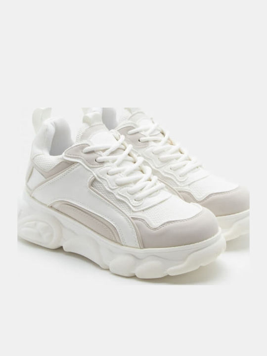 Damen Flatforms Sneakers Weiß