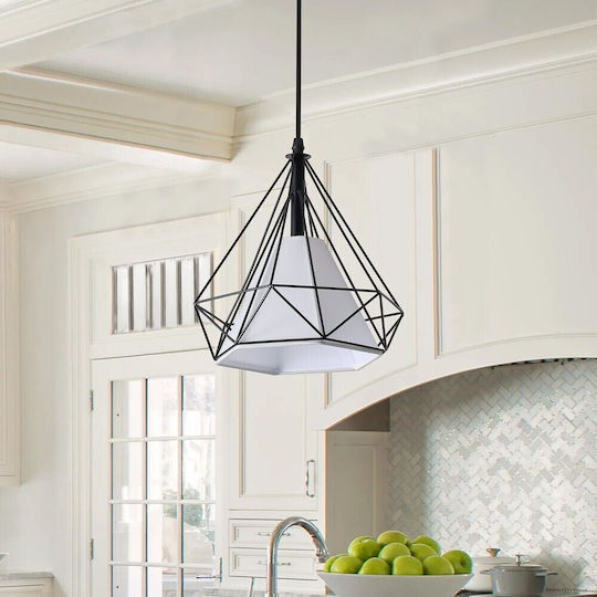 VenCore Pendant Light Black with Socket E27 25x25cm