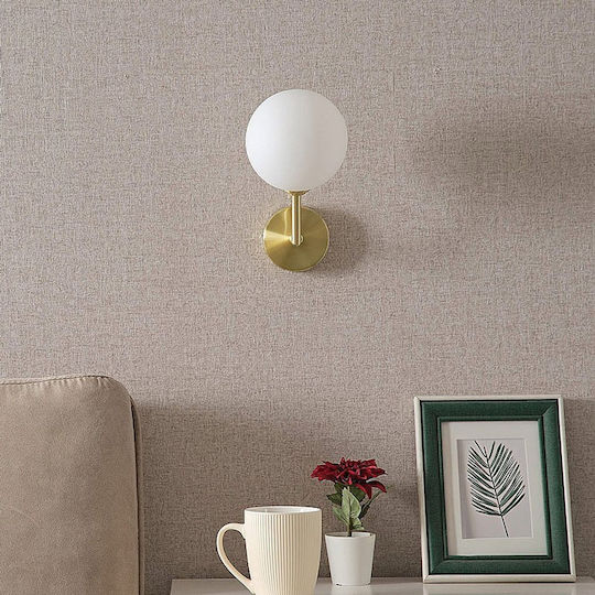 Pakketo Lamp Wall Gold 15x26x21cm