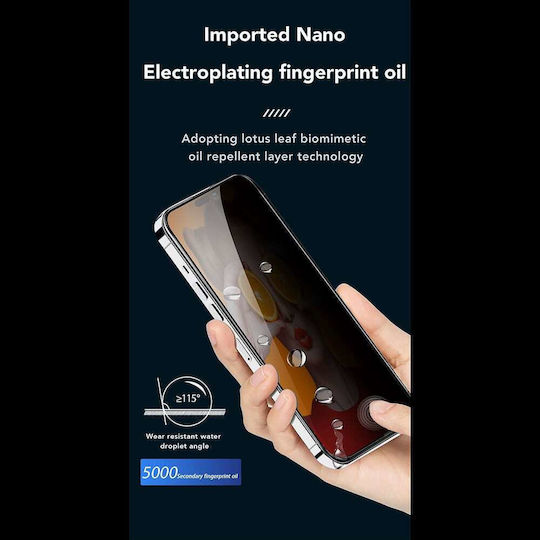 Anank 2.5d Защитен Екран С Поверителност За iPhone 15 Черен