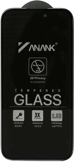 Anank 2.5D Privacy Screen Protector iPhone 16 Pro Max Black