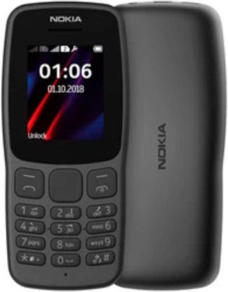 Nokia 106 (2018) Dual SIM Κινητό με Κουμπιά (Αγγλικό) Μαύρο