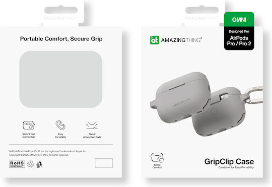 AmazingThing Omni Θήκη Σιλικόνης σε Γκρι χρώμα για Apple AirPods Pro 2