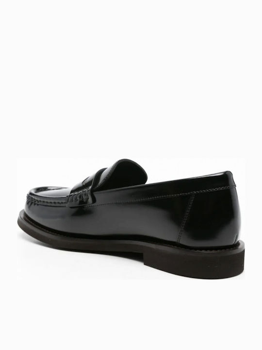 Δερμάτινα Γυναικεία Loafers σε Μαύρο Χρώμα