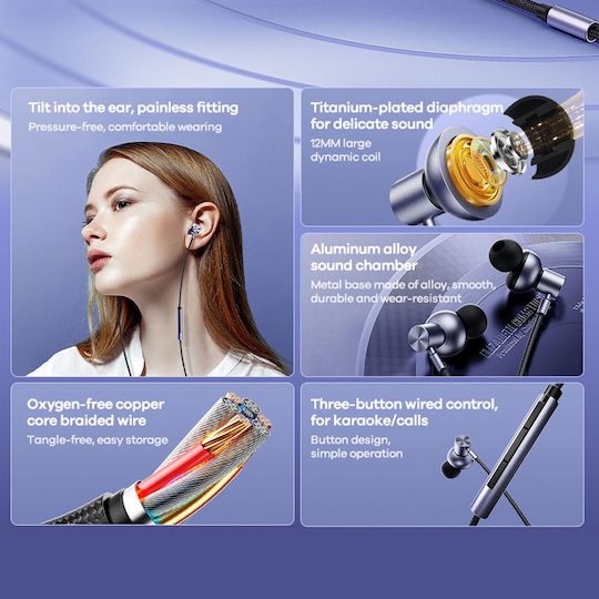 Remax Earbuds Handsfree with 3.5mm Connector Black