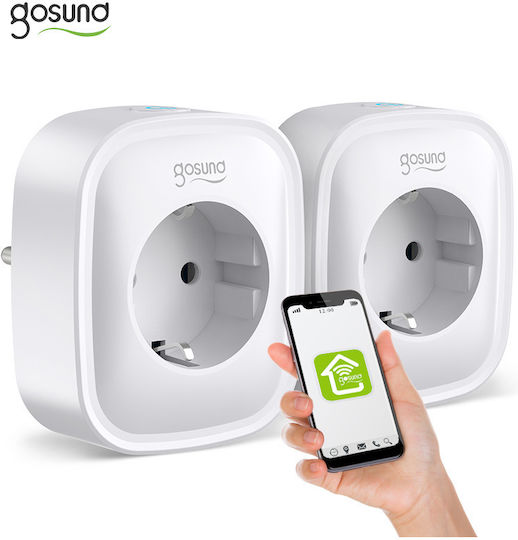 Gosund Nitebird Inteligent Bandă de alimentare 2 Prize cu 2 USB-A, Comutator și Telecomandă 2buc