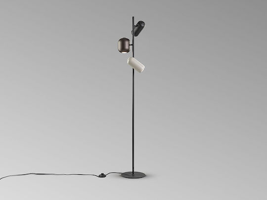 Nimes Floor Lamp H41.5xW23.5cm. with Socket for Bulb GU10 Black