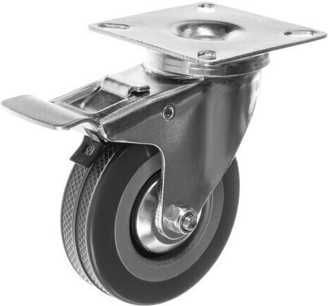 Olympus Set of 4 High Quality Furniture Wheels Iron & Rubber 2 with Brake & 2 without Brake