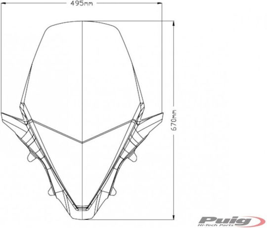 Puig Getöntes Visier Motorrad V-Tech Touring für Honda PCX 125 20637F