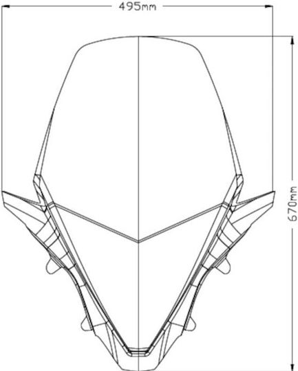 Puig V-Tech Line Touring Motorcycle Windshield & Windscreen Transparent Visor for Honda PCX 125 20637W
