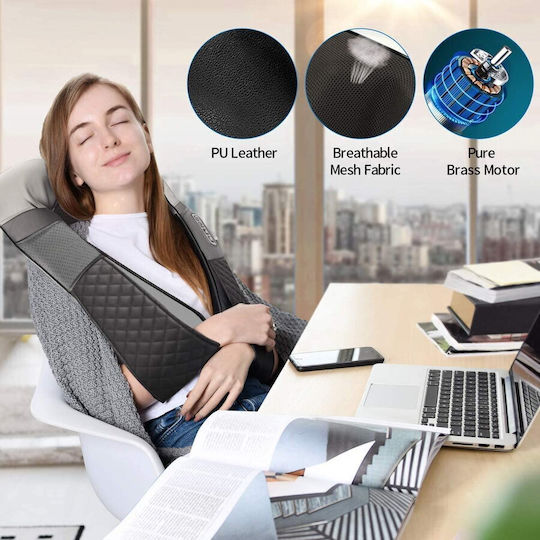 Renpho Dispozitiv de masaj Shiatsu pentru gât, spate, picioare, corp & mâini cu funcție de încălzire