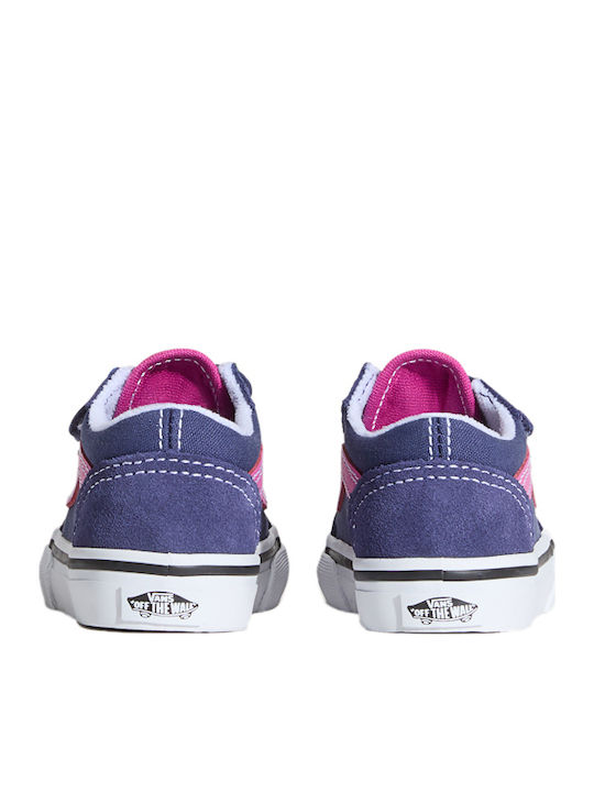 Old Skool V Kids Sneakers with Hook & Loop Closure Purple
