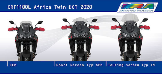MRA Motorcycle Windshield & Windscreen Transparent Visor for Honda CRF1100L Africa Twin
