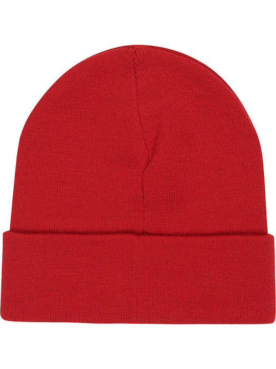 Brigade Beanie Unisex Σκούφος Πλεκτός σε Κόκκινο χρώμα