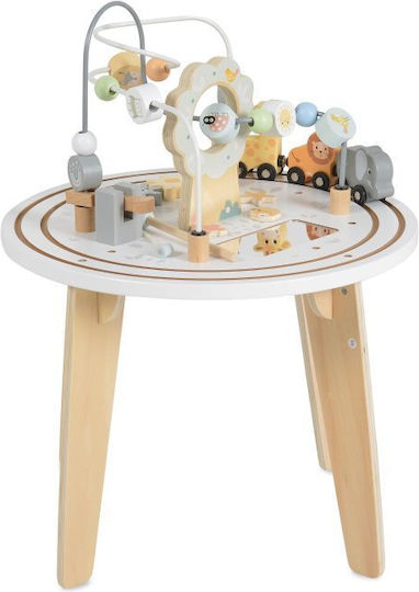 Moni Activity Table Train made of Wood for 12++ Months