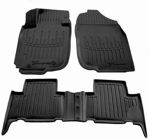 Race Axion Set of Front and Rear Mats 5pcs Tray Type for Toyota RAV 4 2005-2016 Black