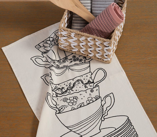 Nef-Nef Homeware Clear Lines Tea Towel from 100% Cotton in Gray Color 40x60cm Nef-Nef Homeware Clear Lines Tea Towel from 100% Cotton in Gray Color 40x60cm
