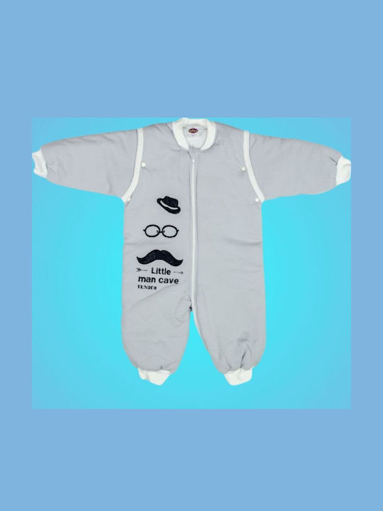 Tender Autumn Sleeping Bag with Feet Little Man 2.5 Tog Gray with Detachable Sleeves