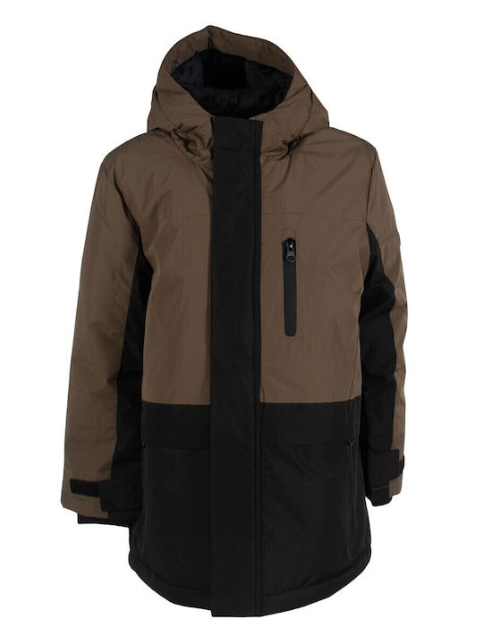 Kids' Parka with Lining & Hood Cigar - Black