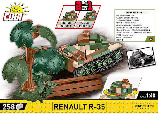 Cobi Blocuri WWII Renault R-35 258buc