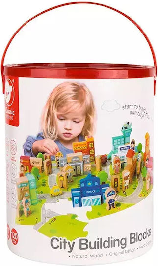 Classic World City Wooden Building Blocks For 1.5+ Years 100 Pieces