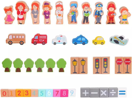 Classic World City Wooden Building Blocks For 1.5+ Years 100 Pieces