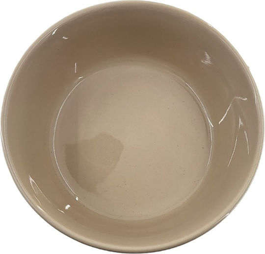 Dot Round Porcelain Beige Cereal Serving Bowl Diameter 13cm