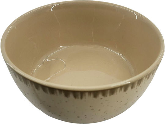 Dot Round Porcelain Beige Cereal Serving Bowl Diameter 13cm