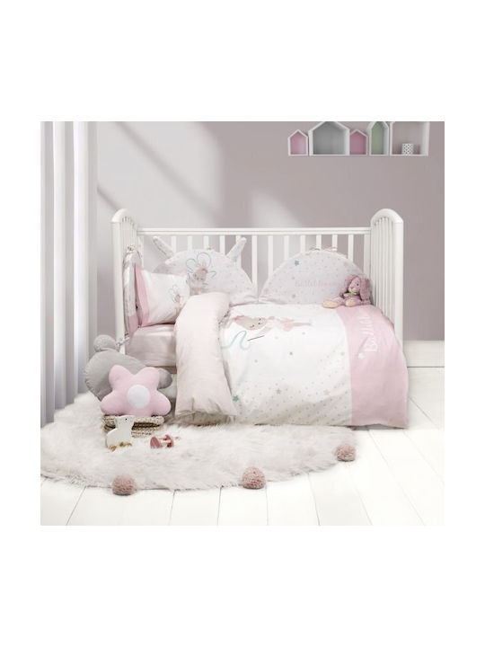 Nima Baby Duvet Cover Set With Pillowcase Bunny Multicolour 110x145cm