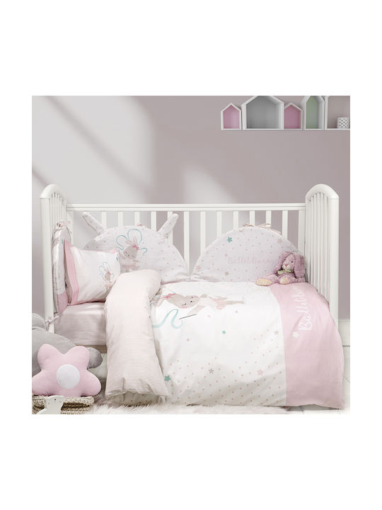 Nima Baby Duvet Cover Set With Pillowcase Bunny Multicolour 110x145cm
