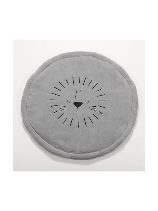 Nef-Nef Homeware Kids Synthetic Rug Sleeping Lion Round 90cm