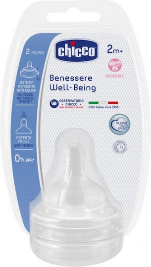 Chicco Physiological Tetine din Silicon de Flux Reglabil pentru 2+ luni 2buc