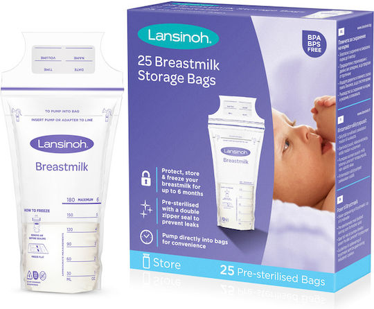 Lansinoh Breast Milk Storage Bags 180ml 25pcs