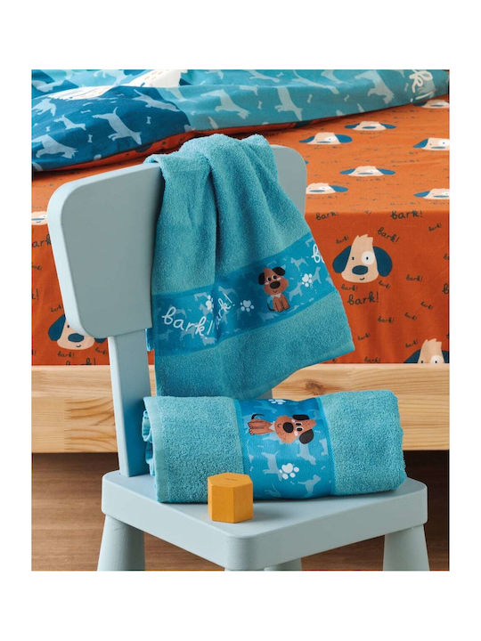 Kentia Σετ Βρεφικές Πετσέτες 2τμχ Pongo Blue 70x125cm Βάρους 400gr/m² Kentia Σετ Βρεφικές Πετσέτες 2τμχ Pongo Blue 70x125cm Βάρους 400gr/m²