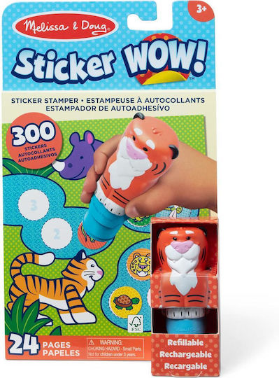 Melissa & Doug Παιδική Χειροτεχνία Sticker WOW! Βιβλίο Δραστηριοτήτων με Σφραγίδα Αυτοκόλλητων για Παιδιά 3+ Ετών (Διάφορα Σχέδια) 1τμχ
