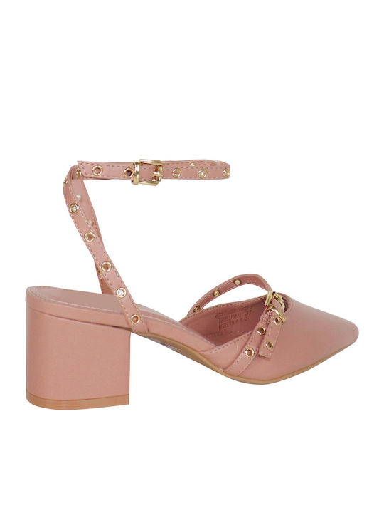 Pumps mit mittelhohem Absatz Rosa