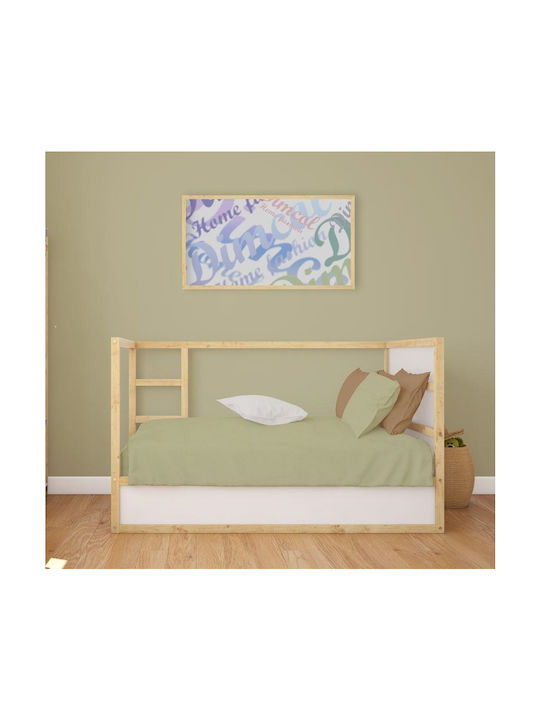 Dimcol Bebe Solid Бебешки Чаршаф За Количка Памук с Ластик Зелен 70x140бр