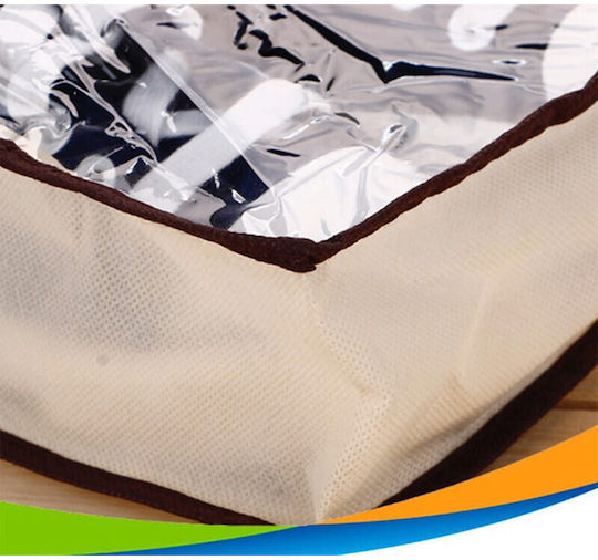 Viosarp Fabric Storage Case for Shoes in Ecru Color 26.5x40cm 1pcs