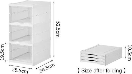 Plastic Storage Box for Shoes / Clothes 3pcs